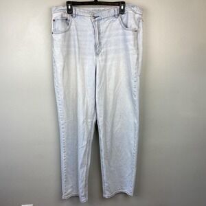 American Eagle Jeans Womens 18 Light Wash Strigid High Rise Straight Denim Pants